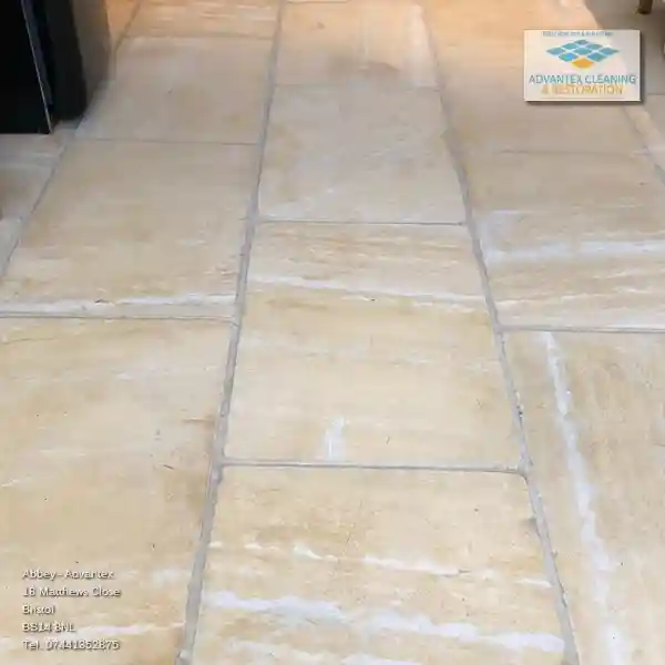 Beautifully cleaned Limestone floor