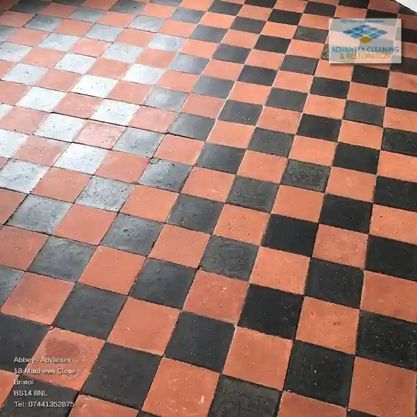 Beautifully cleaned Quarry Tile floor