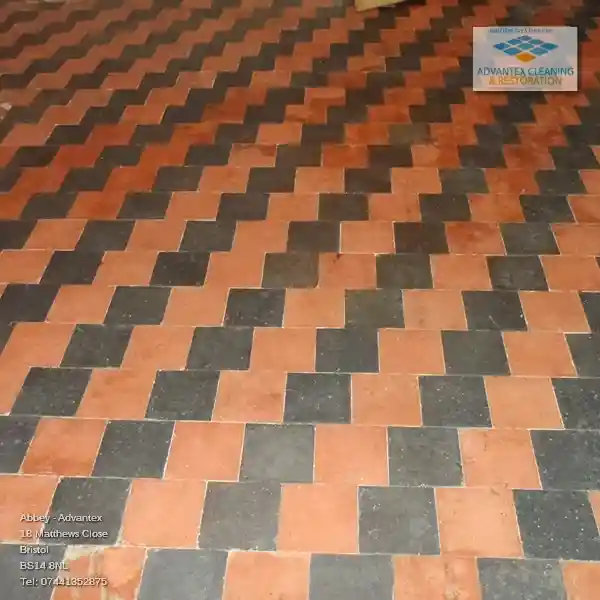 Beautifully cleaned Quarry Tile floor