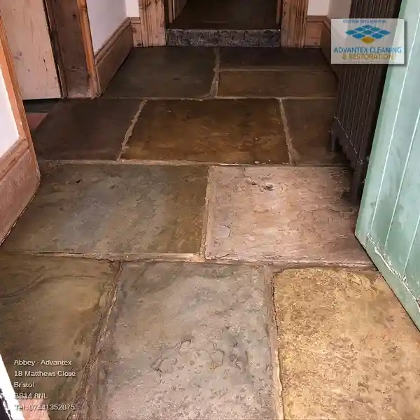 Beautifully cleaned sandstone floor