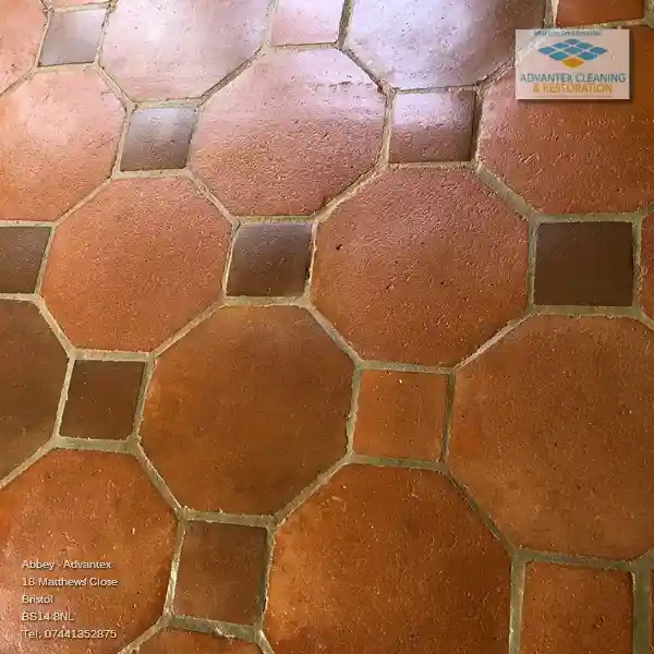 Beautifully cleaned Terracotta Tile floor