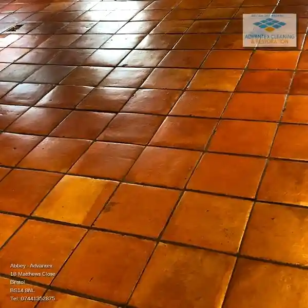 Beautifully cleaned Terracotta Tile floor