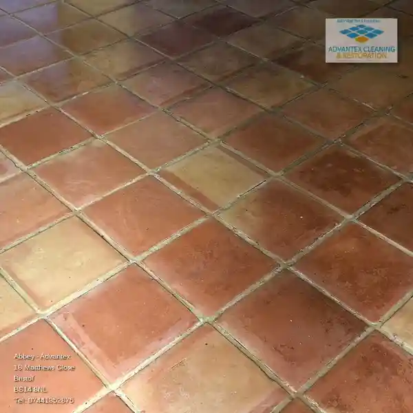 Beautifully cleaned Terracotta Tile floor