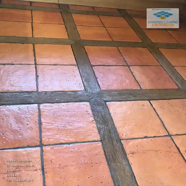 Beautifully cleaned Terracotta Tile floor