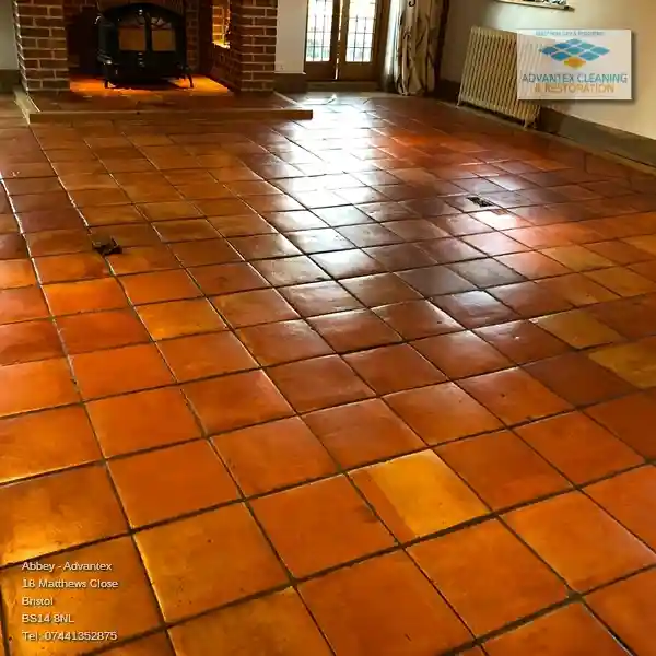 Beautifully cleaned Terracotta Tile floor