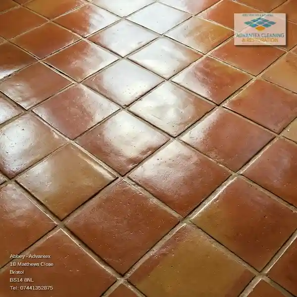 Beautifully cleaned Terracotta Tile floor