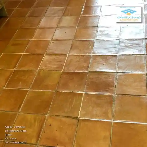 Beautifully cleaned Terracotta Tile floor