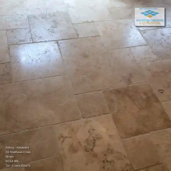 Beautifully cleaned Travertine Tile floor