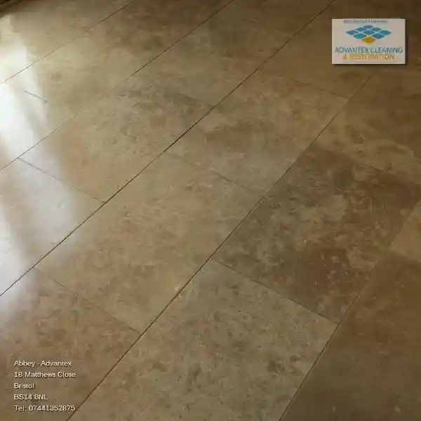 Beautifully cleaned Travertine Tile floor