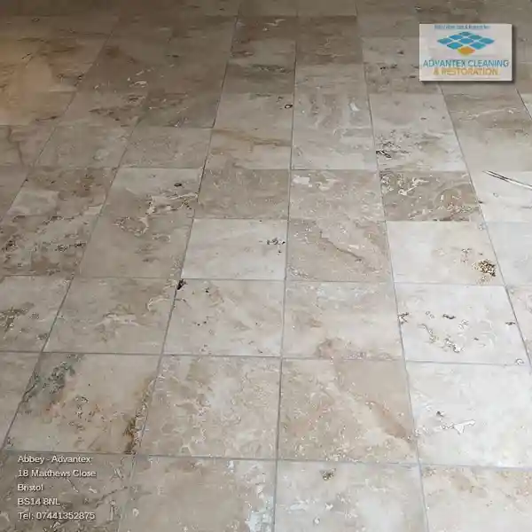 Beautifully cleaned Travertine Tile floor