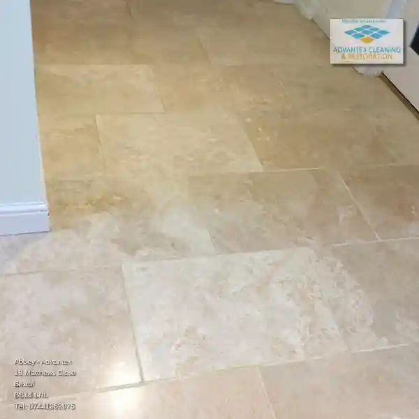 Beautifully cleaned Travertine Tile floor