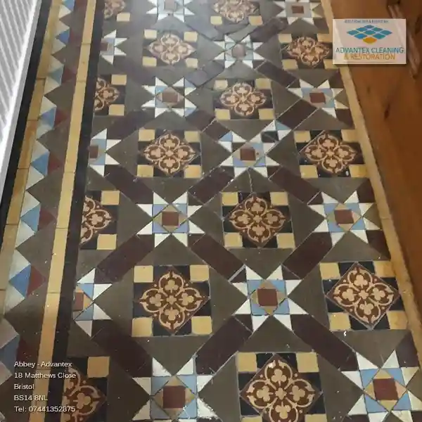 Beautifully cleaned Victorian Tile floor