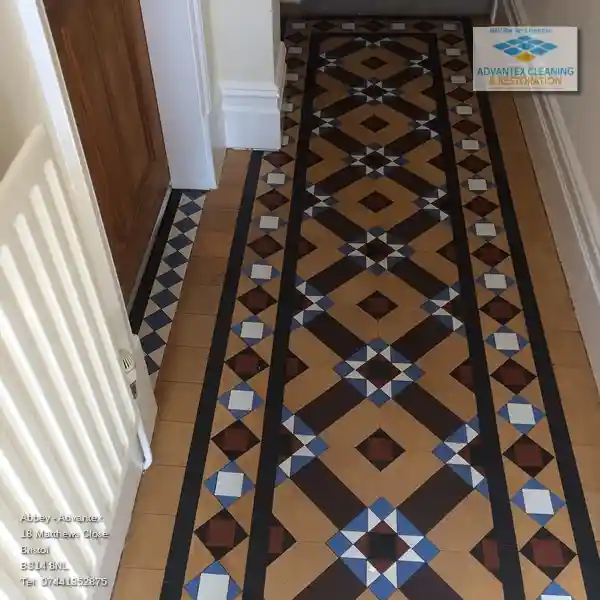 Beautifully cleaned Victorian Tile floor