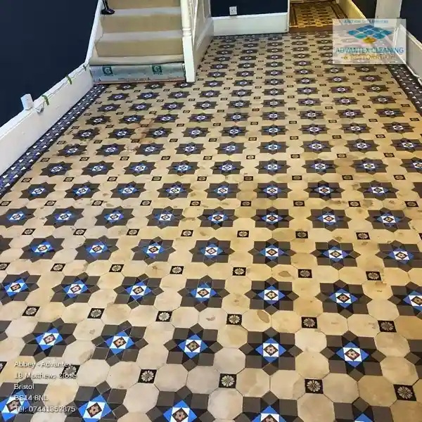 Beautifully cleaned Victorian Tile floor