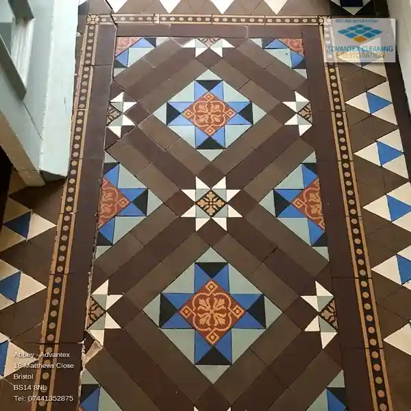 Beautifully cleaned Victorian Tile floor