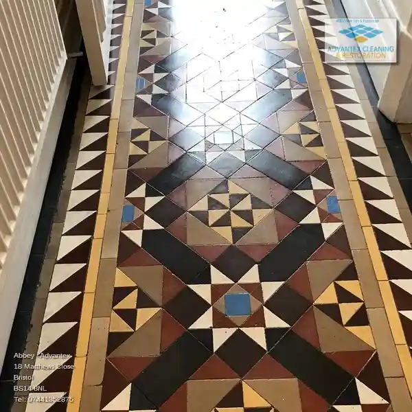 Beautifully cleaned Victorian Tile floor