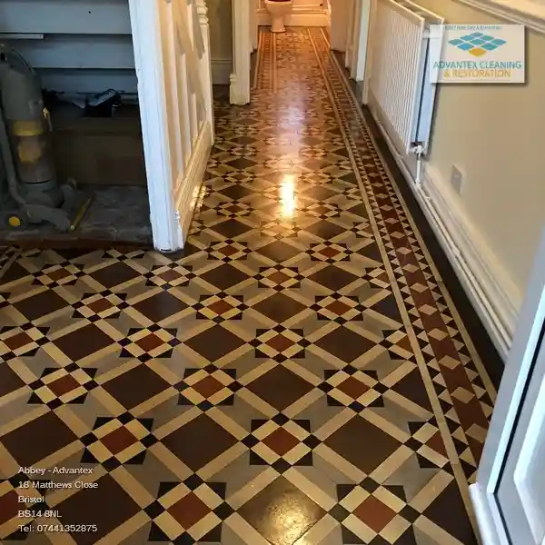 Beautifully cleaned Victorian Tile floor