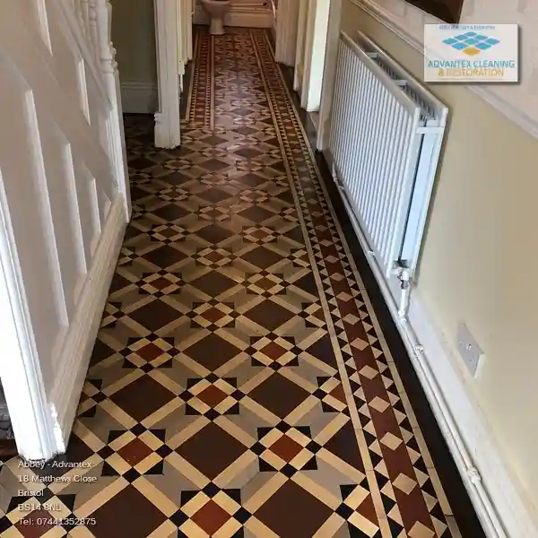 Beautifully cleaned Victorian Tile floor