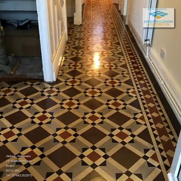 Beautifully cleaned Victorian Tile floor